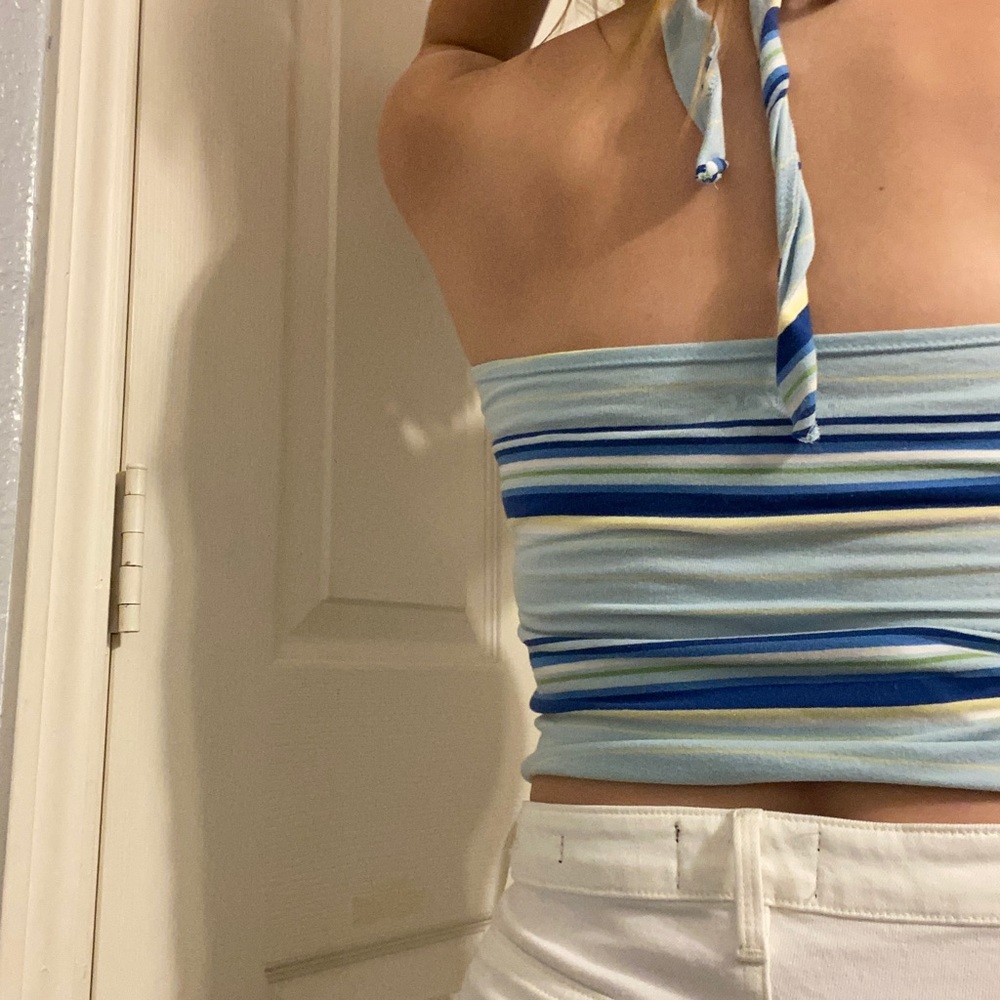 striped halter top